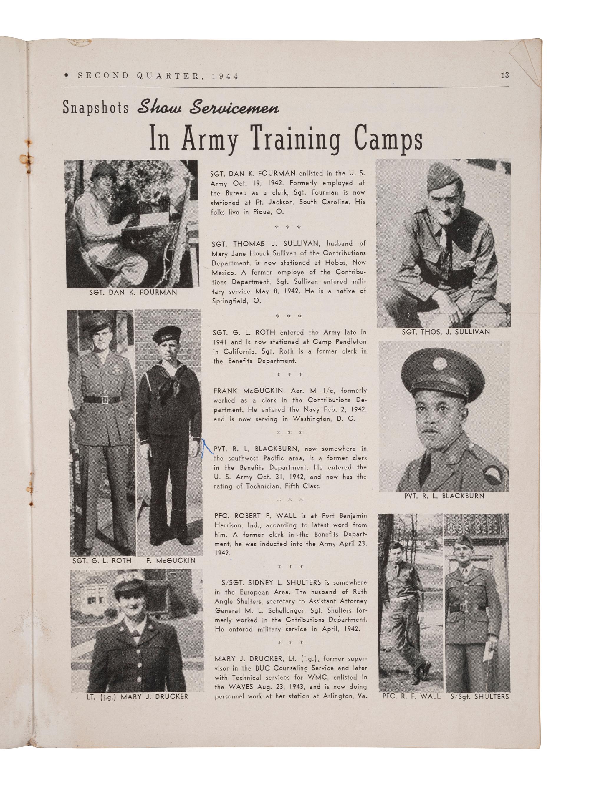 [AFRICAN AMERICANA]. Photographic archive related to Sgt. Robert L. Blackburn, 93rd Signal Company, 93rd Infantry Division, of Cleveland, Ohio.