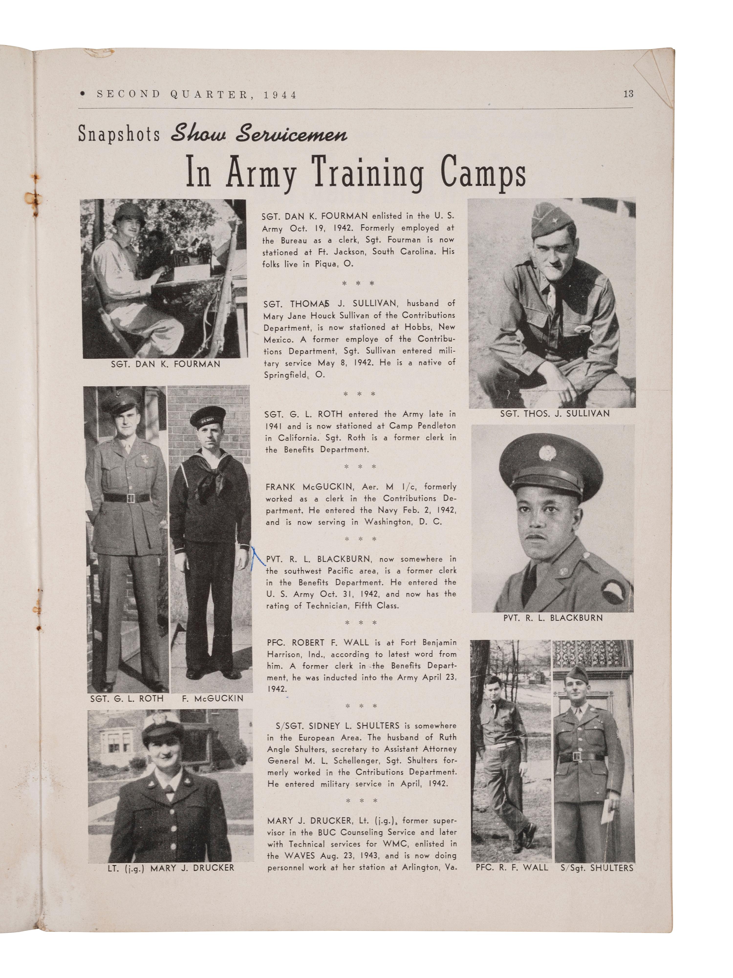 [AFRICAN AMERICANA]. Photographic archive related to Sgt. Robert L. Blackburn, 93rd Signal Company, 93rd Infantry Division, of Cleveland, Ohio.