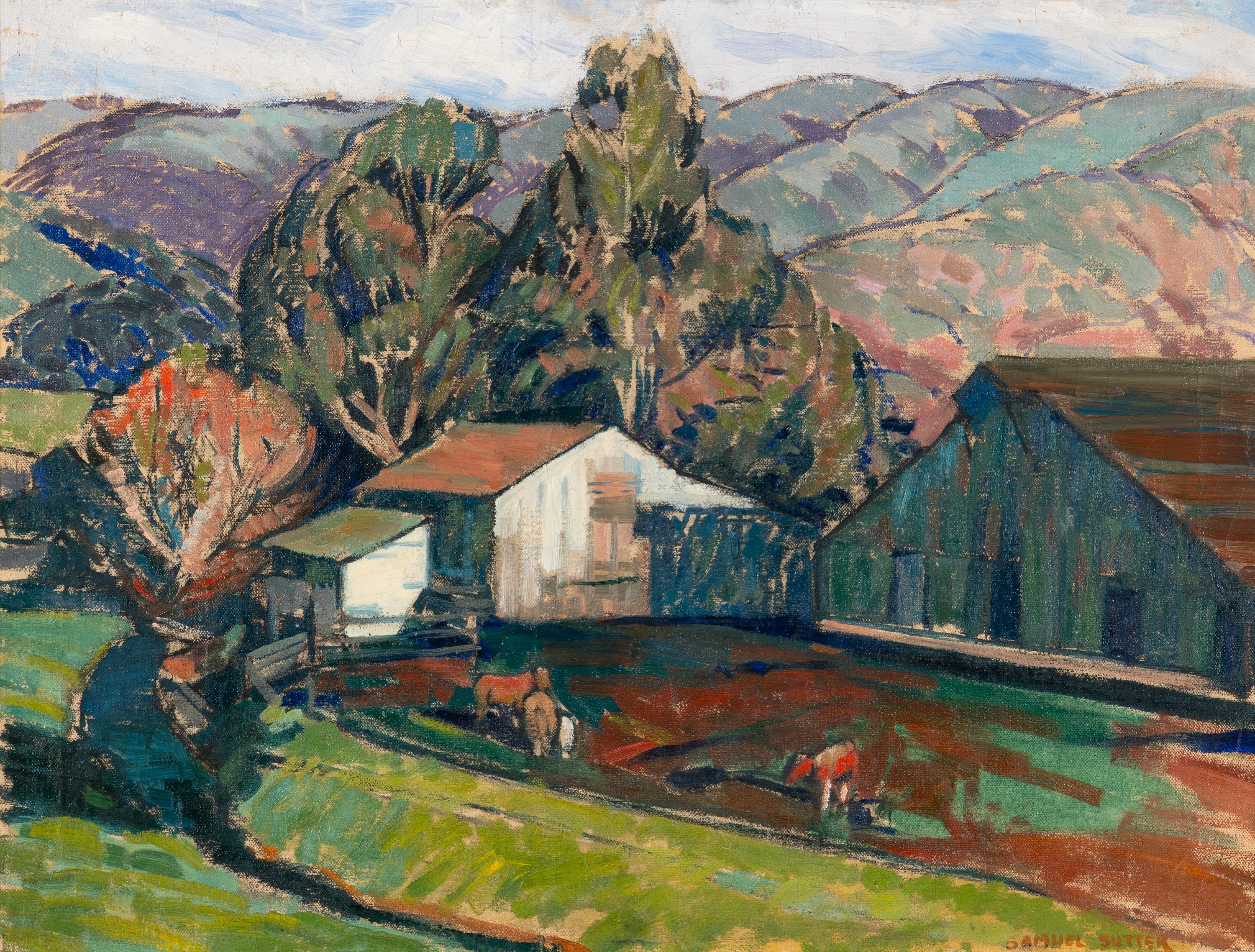 Walter Samuel Sutter (American, 1888–1938) — A California Farm Scene