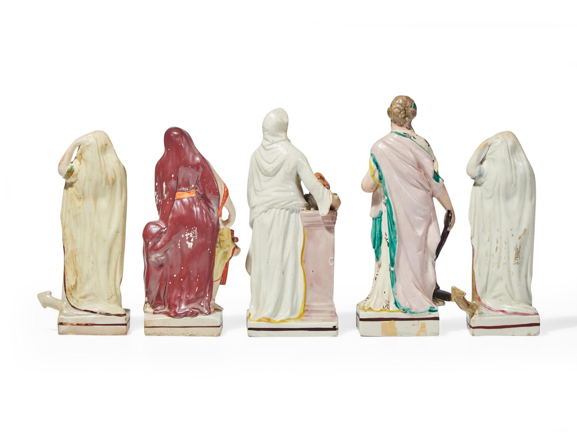 A collection of ten Staffordshire figures, England, late 18th / early 19th century
