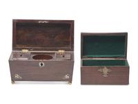 Two English Hardwood Tea Caddies