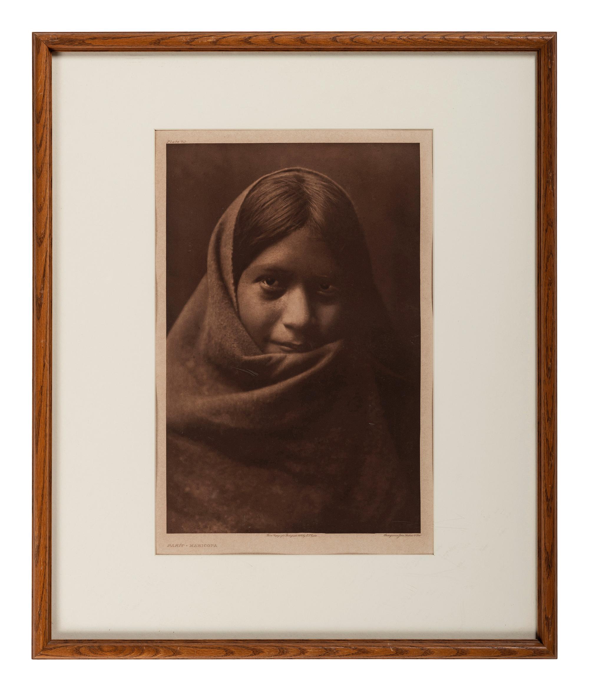 CURTIS, Edward (1868-1952), photographer. Pakit - Maricopa . Plate 70.