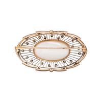 VINTAGE, OPAL AND DIAMOND BROOCH