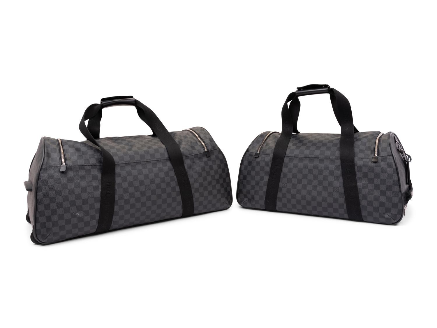 Two Louis Vuitton Néo Éole Damier Graphite Coated Canvas Rolling Travel Bags, 2017