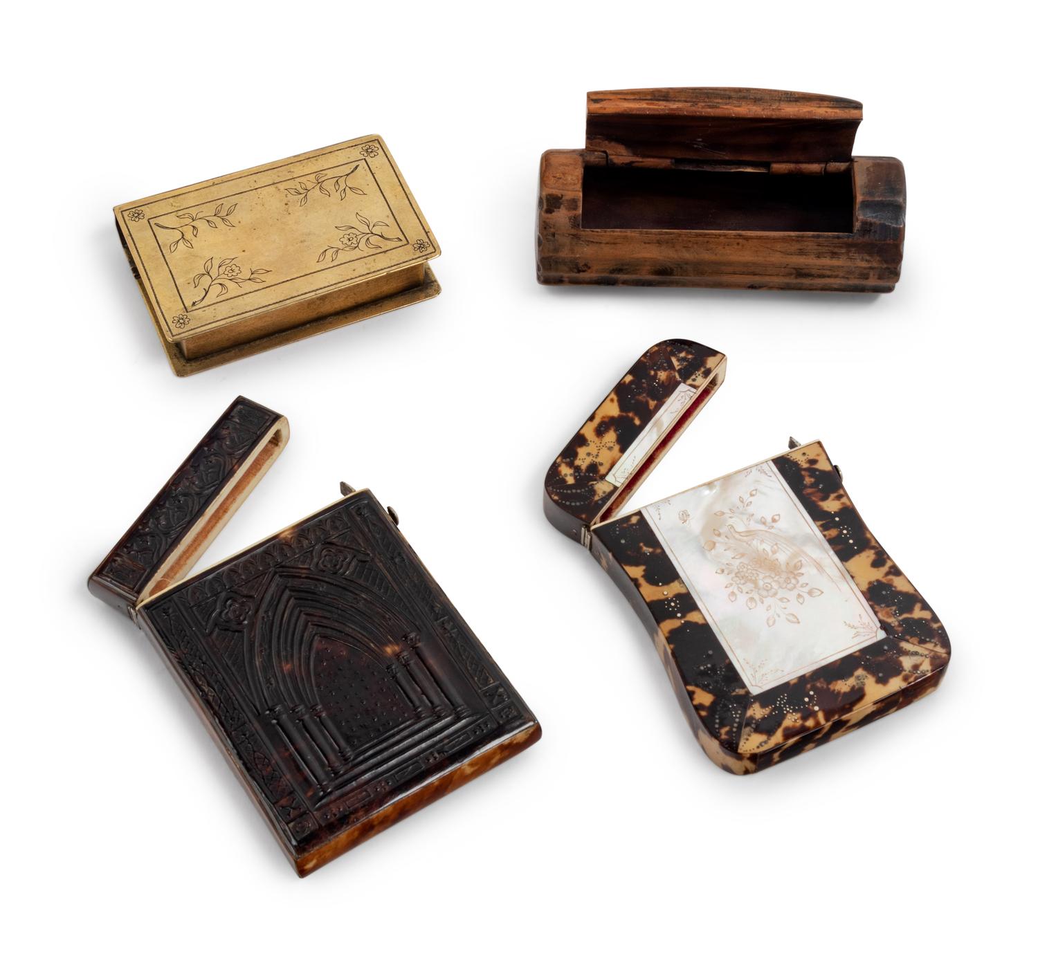 Two English Tortoise Shell Card Cases