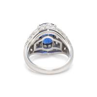 BULGARI, UNHEATED SAPPHIRE AND DIAMOND 'TROMBINO' RING