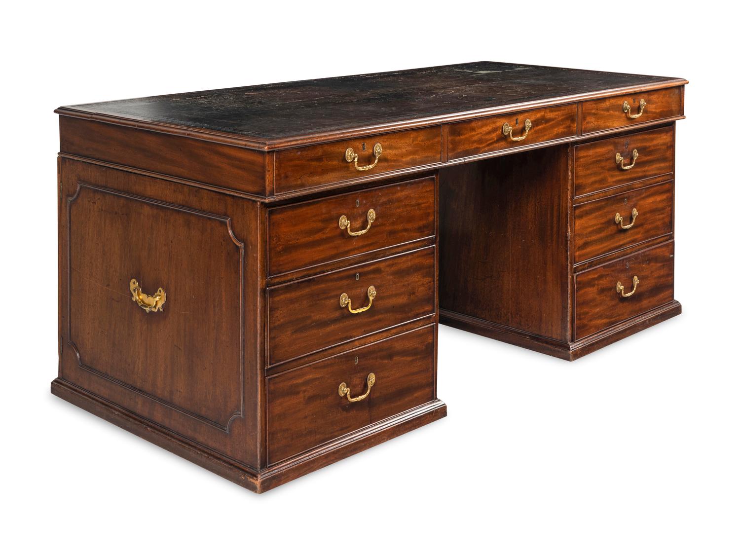 A George III Mahogany Partner's Desk