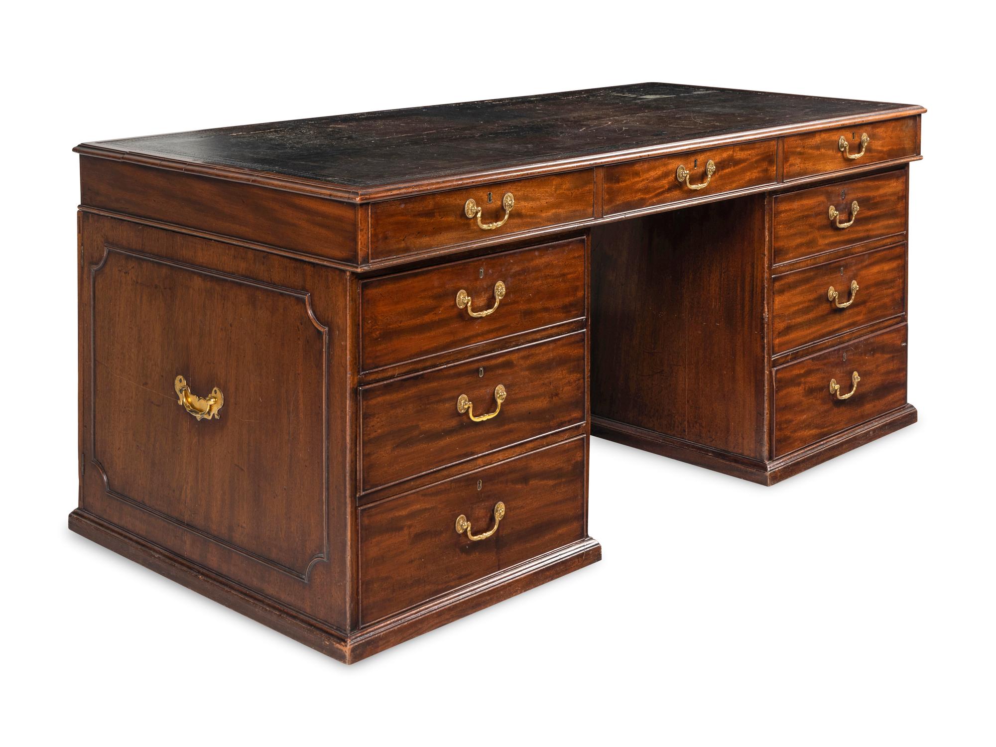 A George III Mahogany Partner's Desk