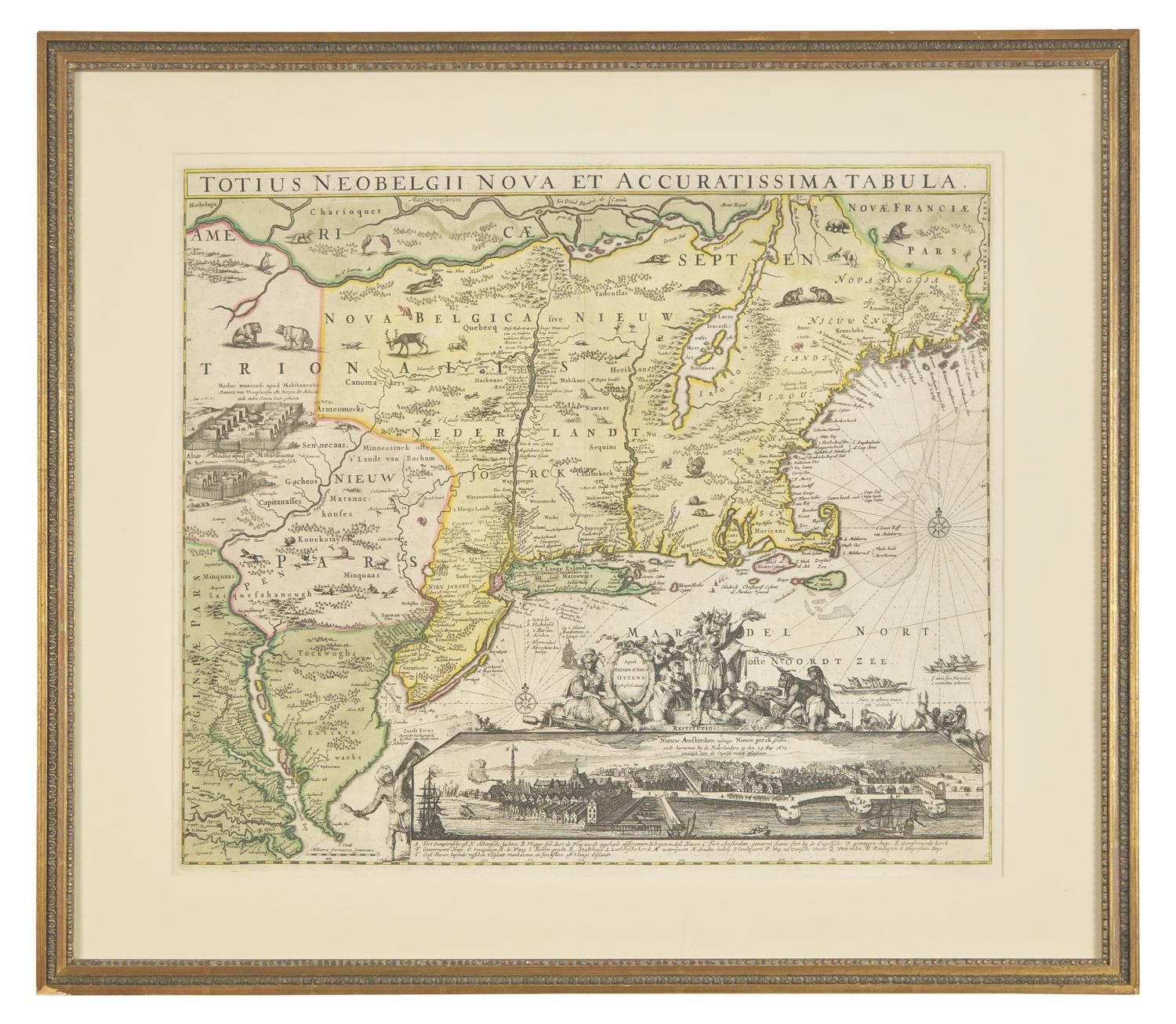 [Americana] (Allard, Hugo). Totius Neobelgii Nova et Accuratissima Tabula