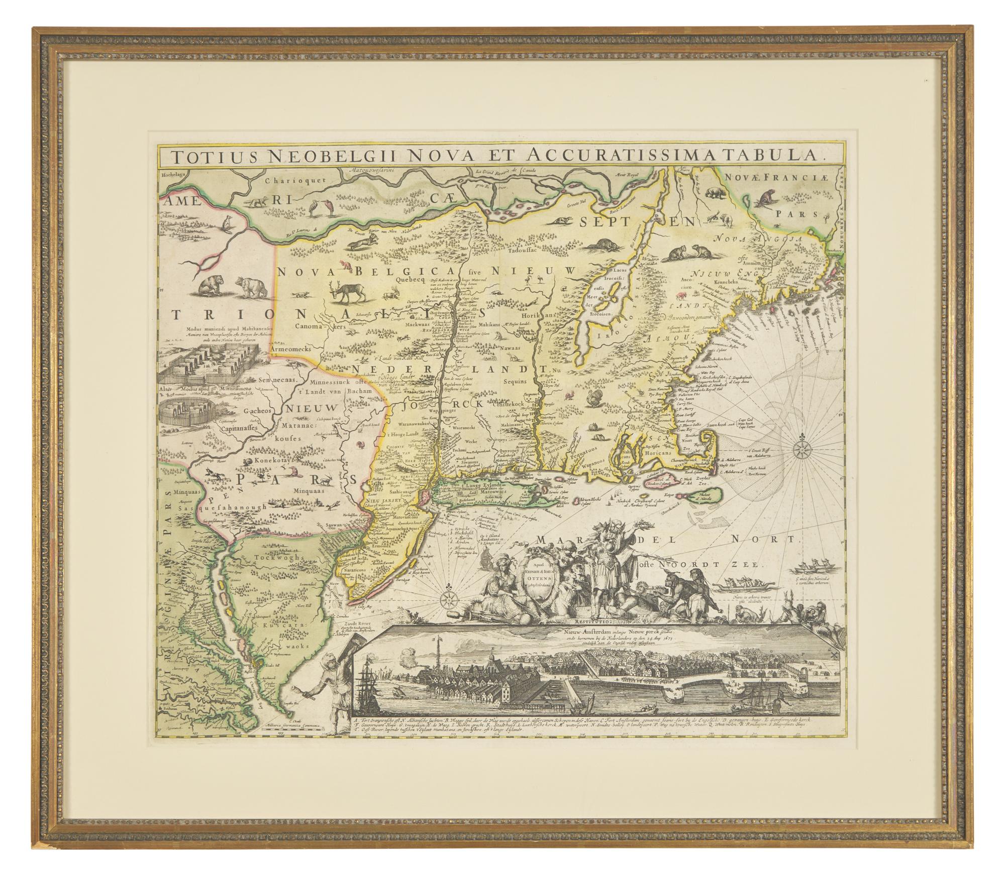 [Americana] (Allard, Hugo). Totius Neobelgii Nova et Accuratissima Tabula