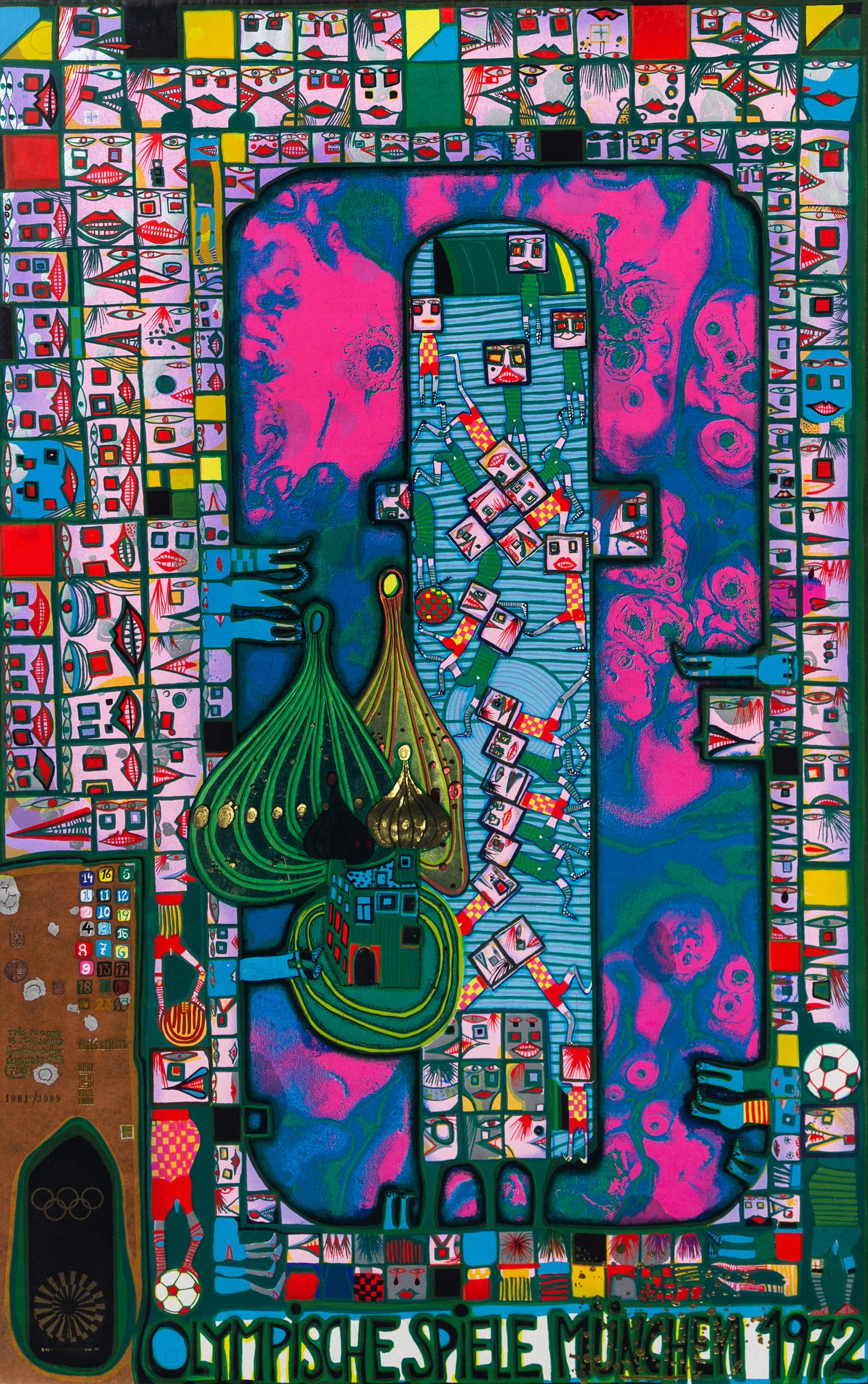 Friedrensreich Hundertwasser, (Austrian, 1928-2000), Olympische Spiele, 1972