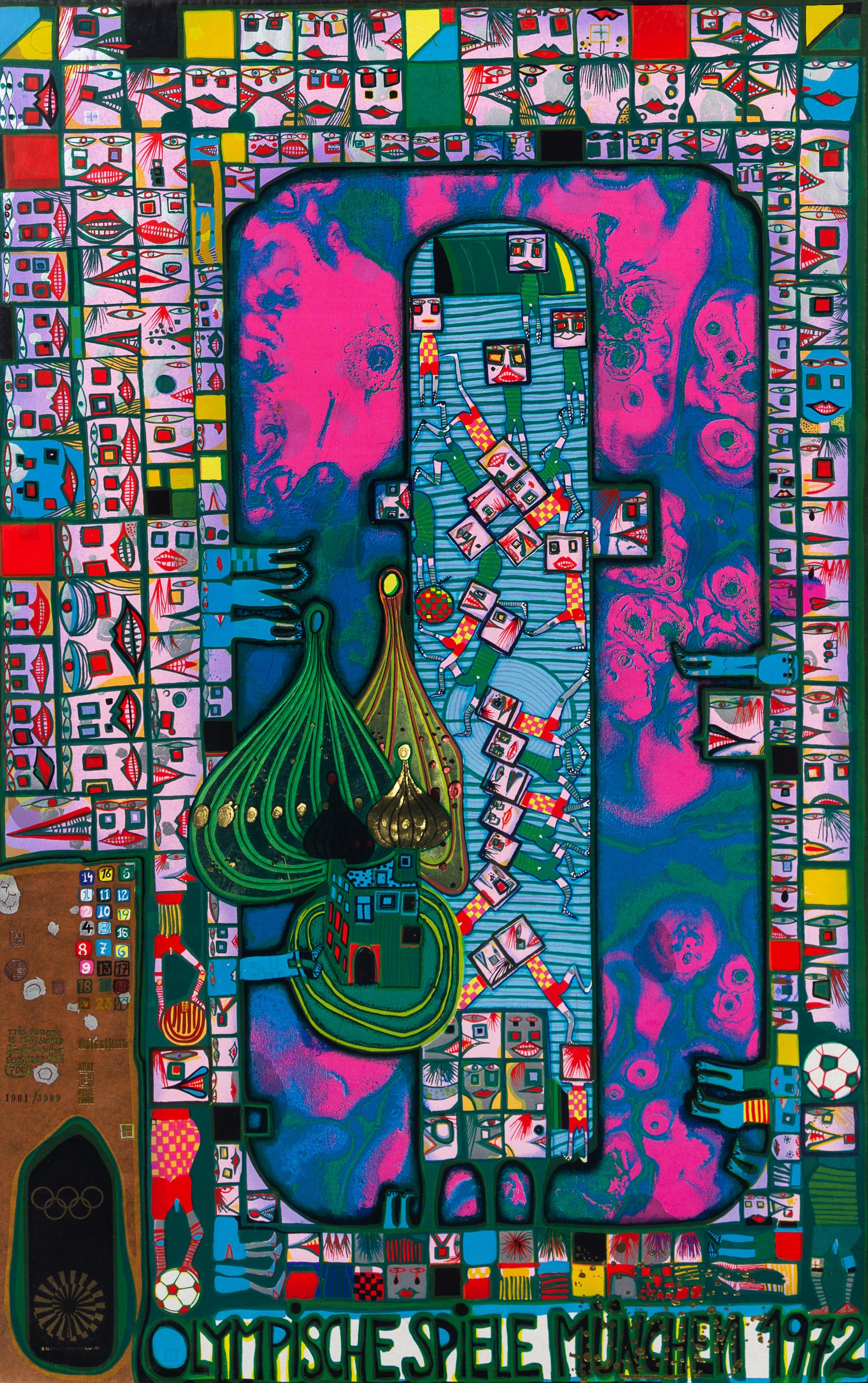 Friedrensreich Hundertwasser, (Austrian, 1928-2000), Olympische Spiele, 1972