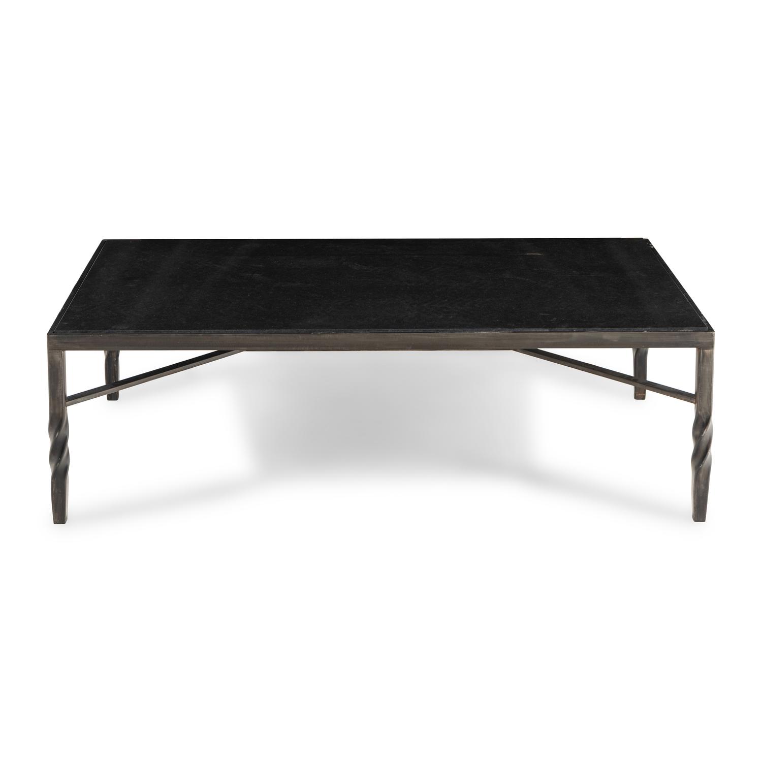A Steel and Granite Coffee Table