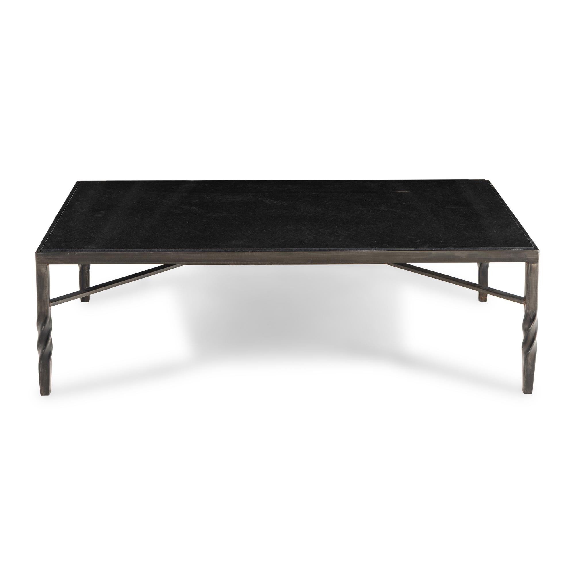 A Steel and Granite Coffee Table