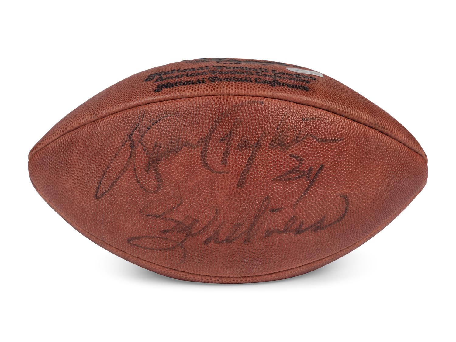 A Walter Payton Single Signed Autograph Wilson NFL Football With Sweetness Inscription (Beckett Authentication Services Letter),