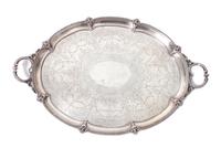 A Victorian Silver Tray, Fenton Brothers, London, 1886,