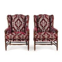 A Pair of French Walnut Bergères