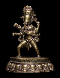 An Indian Brass Figure of Ganapati