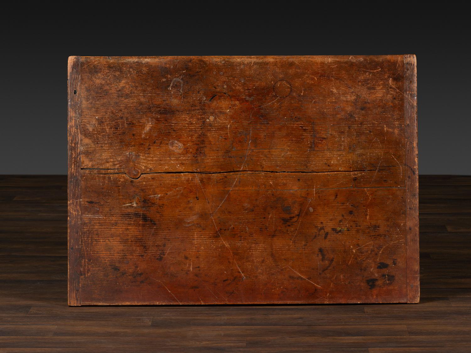 A Late Federal Red-Stained Maple and Pine One-Drawer Tavern Table