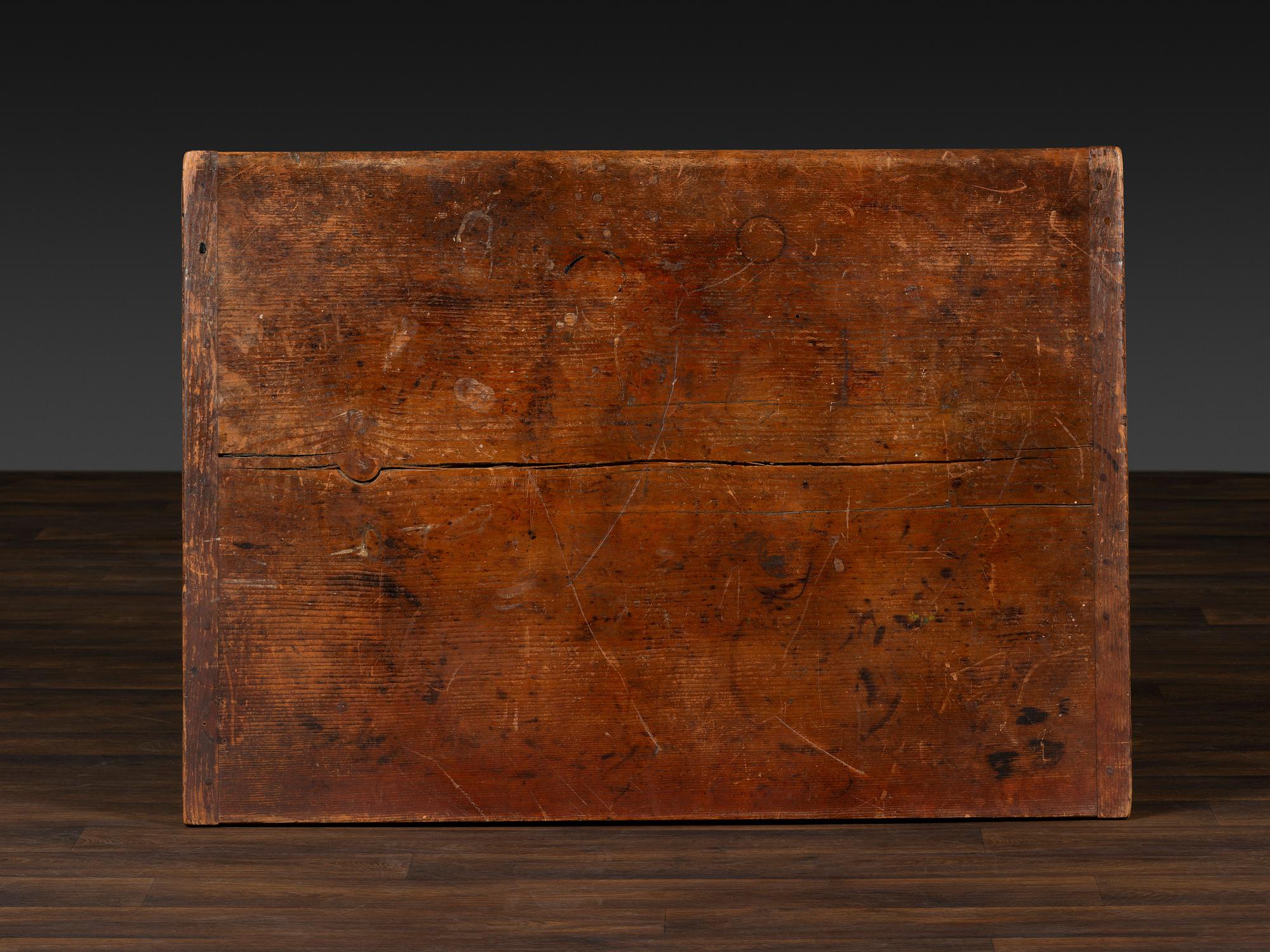 A Late Federal Red-Stained Maple and Pine One-Drawer Tavern Table