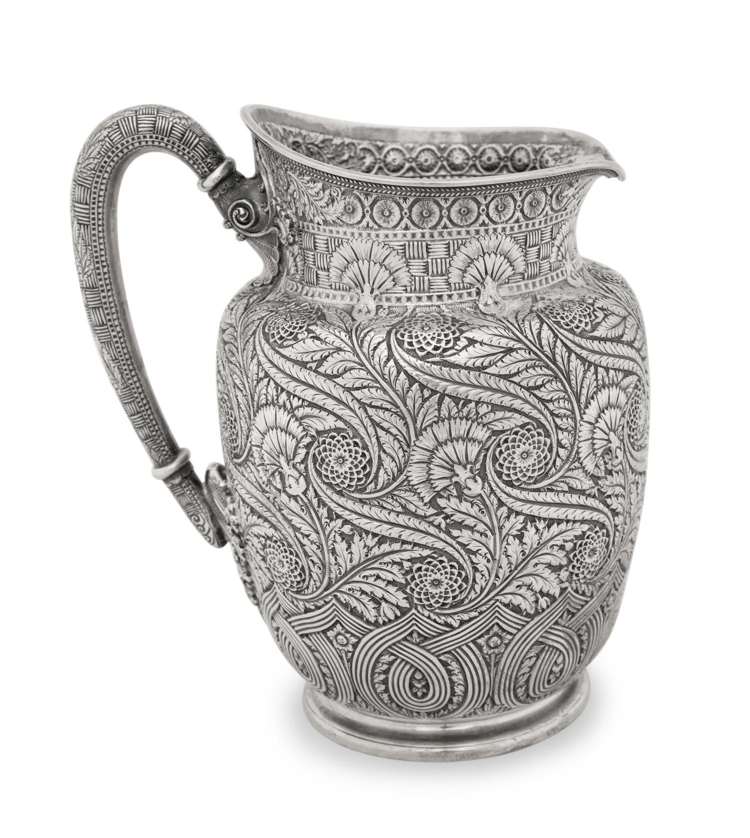 A Tiffany and Co. Silver Arabesque Water Pitcher