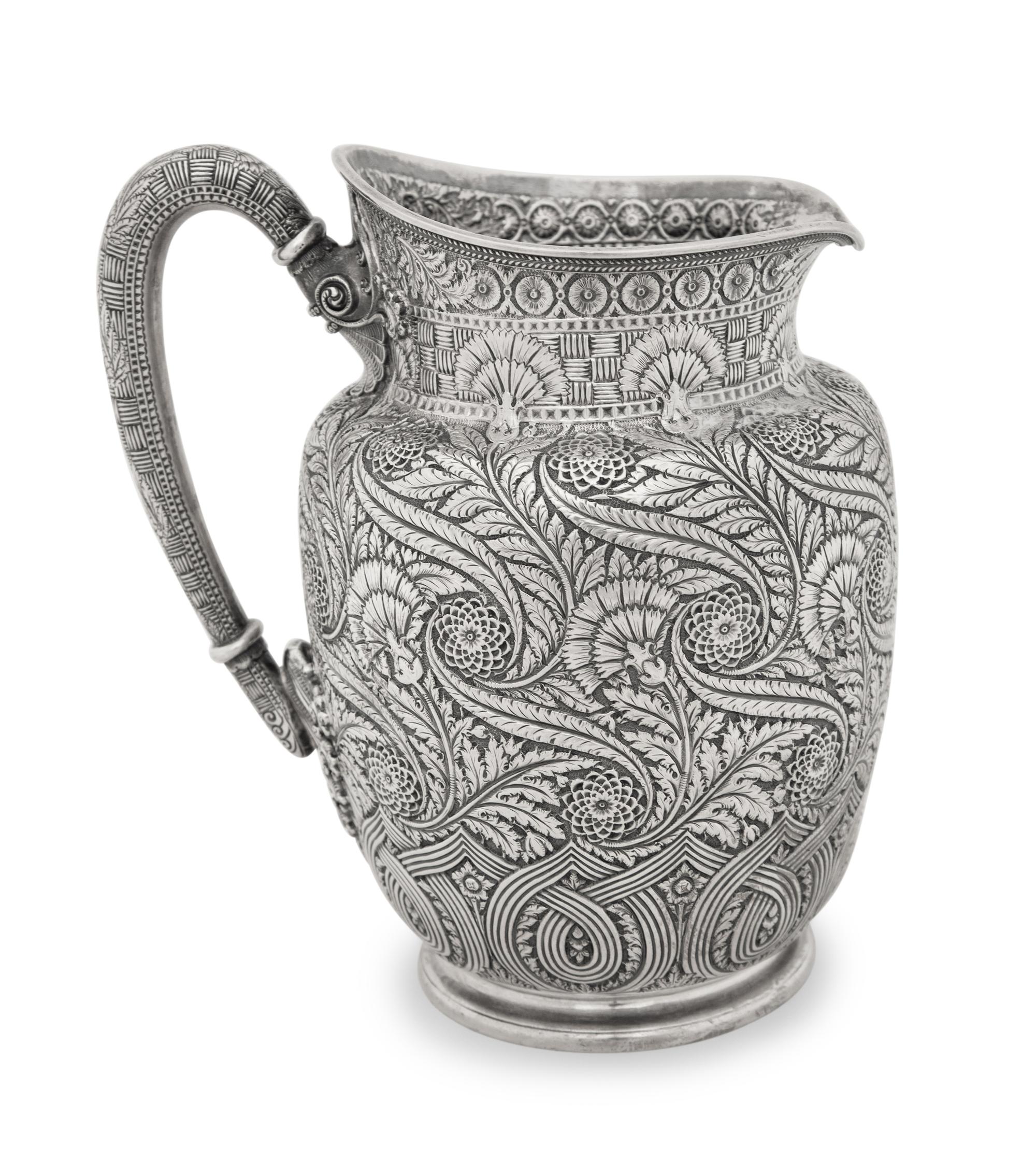 A Tiffany and Co. Silver Arabesque Water Pitcher