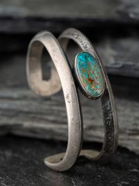 Navajo Silver and Turquoise Cuff Bracelet
