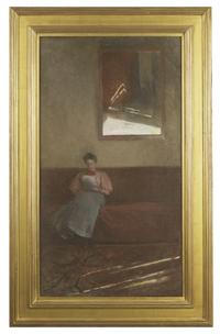 Étude (Reflections, Sunlight in Mirror; Interior, Bess Reading; Woman Reading, Study of Sunlight) , 1894