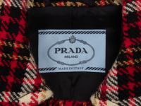 PRADA, PLAID TWEED CROP JACKET