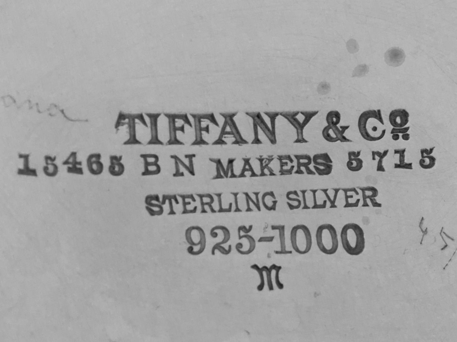 An American Silver Loving Cup, Tiffany & Co., New York, NY, Circa 1902, with applied stylized vines and a gilt interior, raised on a ci
