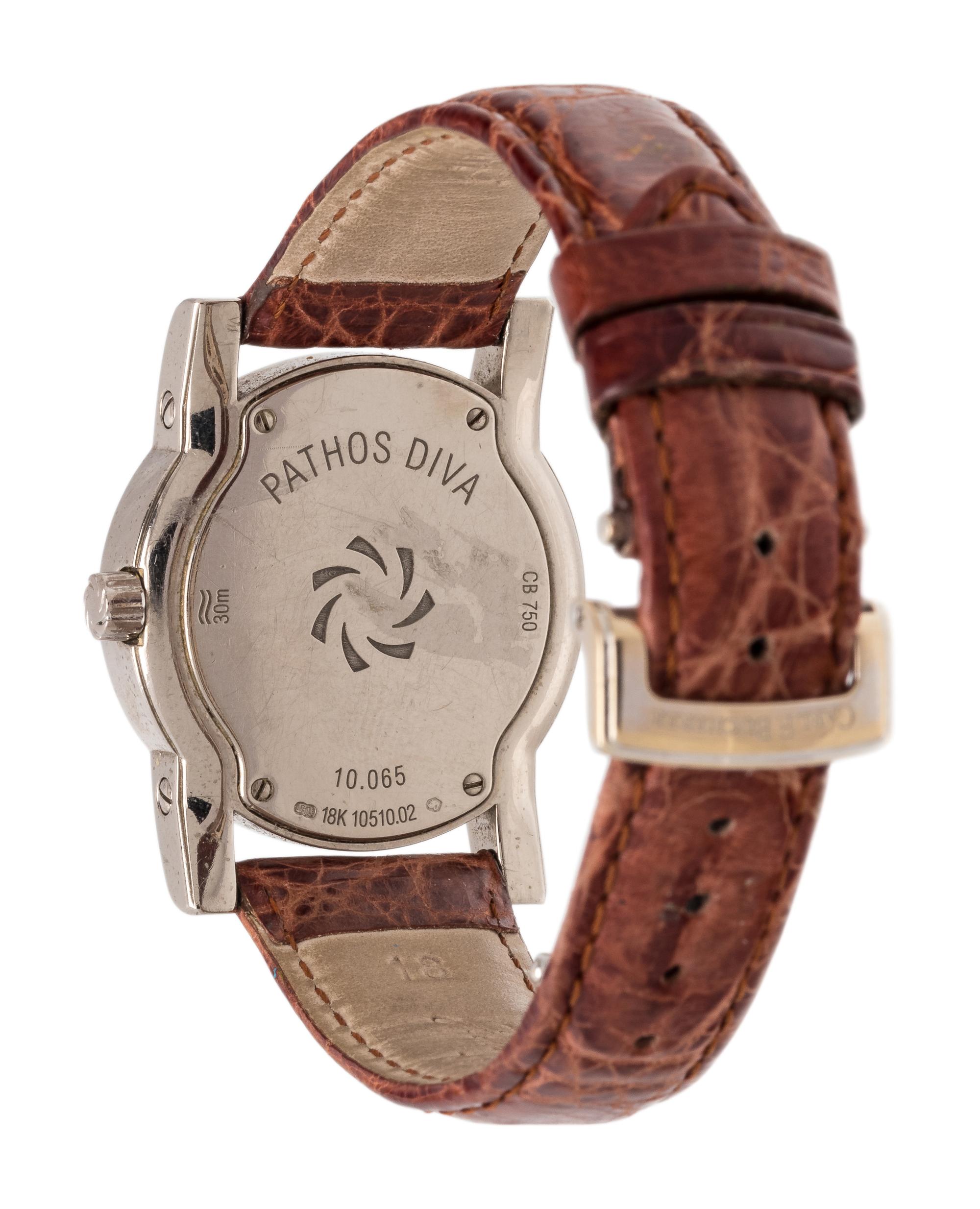 CARL BUCHERER, 18K WHITE GOLD AND DIAMOND 'PATHOS DIVA' WRISTWATCH