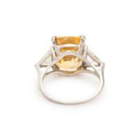 YELLOW SAPPHIRE AND DIAMOND RING