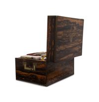 A Regency Calamander and Brass-Inlaid Campaign Toiletry Kit
