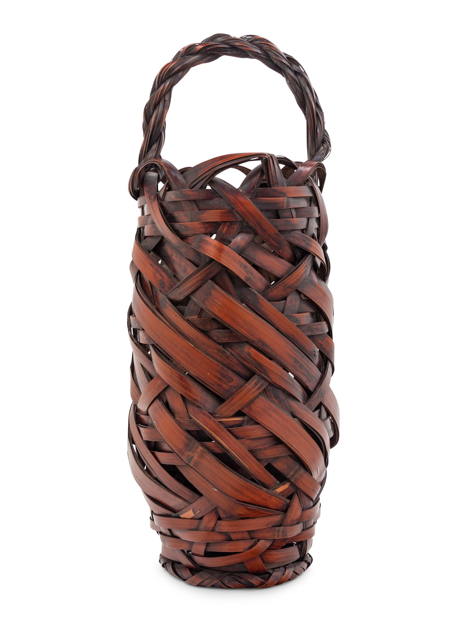 A Bamboo Flowering Arranging Basket