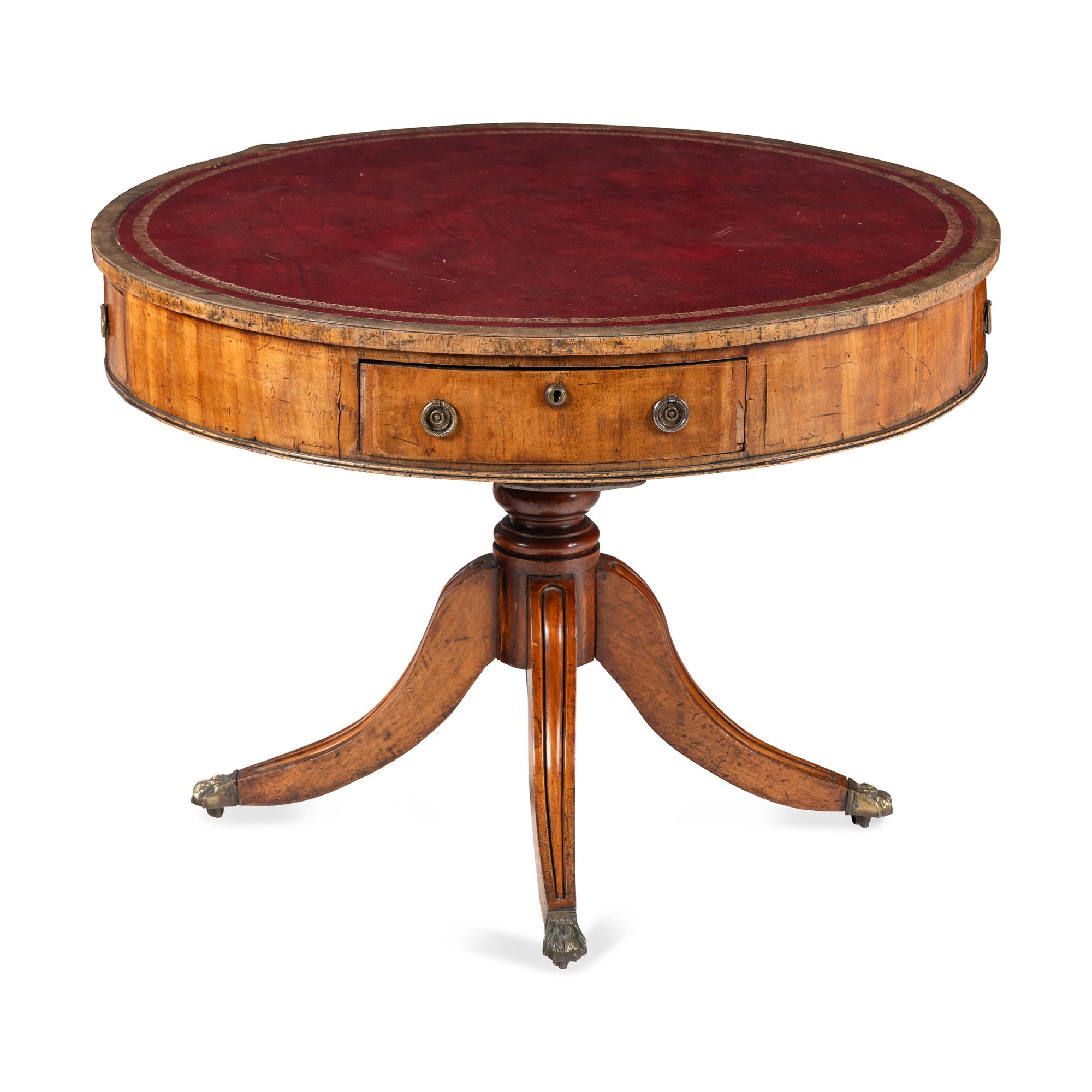 A Regency Mahogany Drum Table