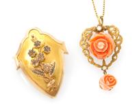 A Collection of Antique Coral, Seed Pearl and Diamond Jewelry, 11.60 dwts.