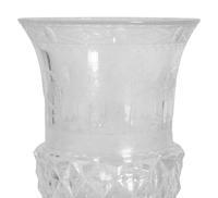 A Pair of English Cut and Etched Glass Vases — 19TH CENTURY