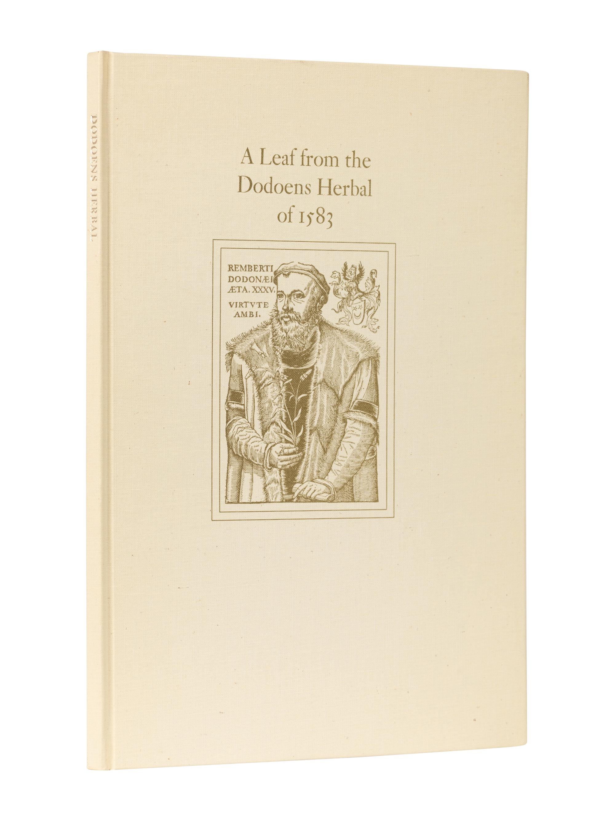 [BOOK CLUB OF CALIFORNIA]. [DODOENS, Rembert (1517-1585)]. A Leaf from the 1583 Rembert Dodoens Herbal Printed By Christopher Plantin. San Francisco: The Book Club of California, 1977.