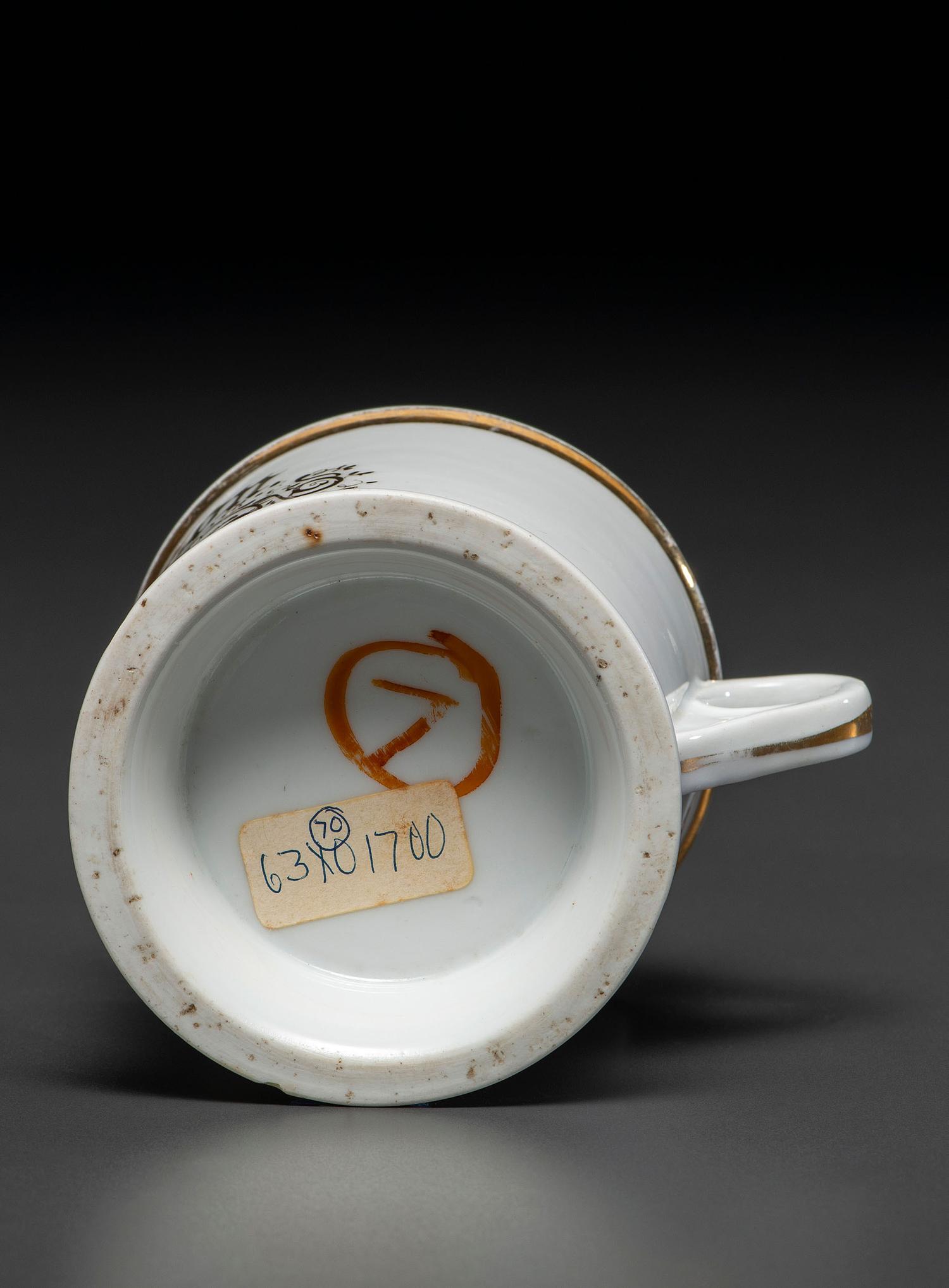 A Watchmaker's Porcelain Occupational Shaving Mug
