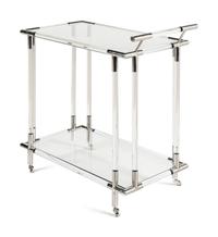A Contemporary Acrylic and Chrome Bar Cart