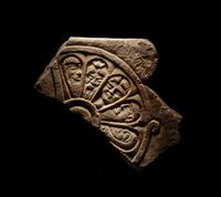 A Byzantine Marble Relief Fragment with Saints and Coptic Graffito