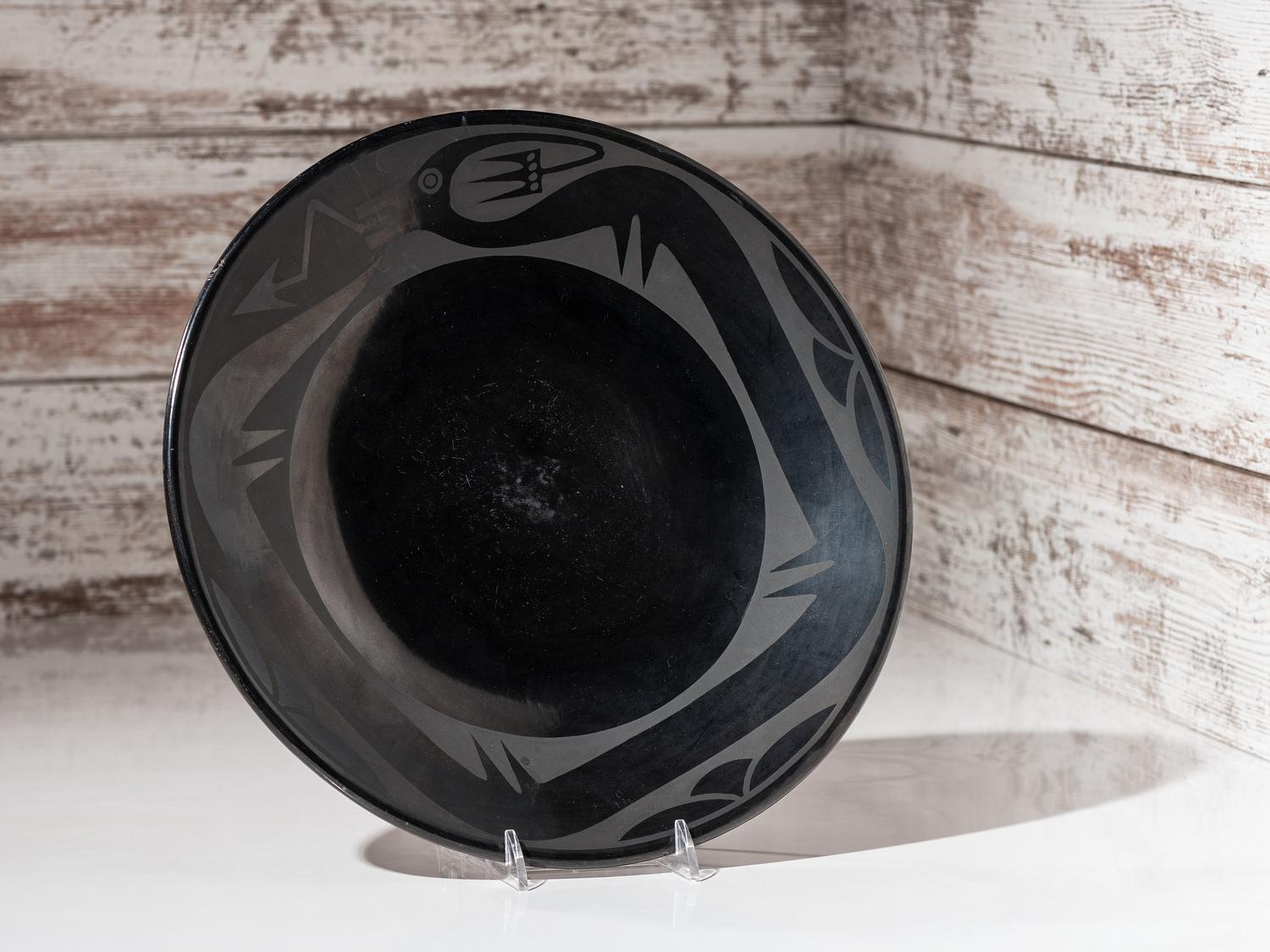 Blackware Pottery Charger 1956-1959