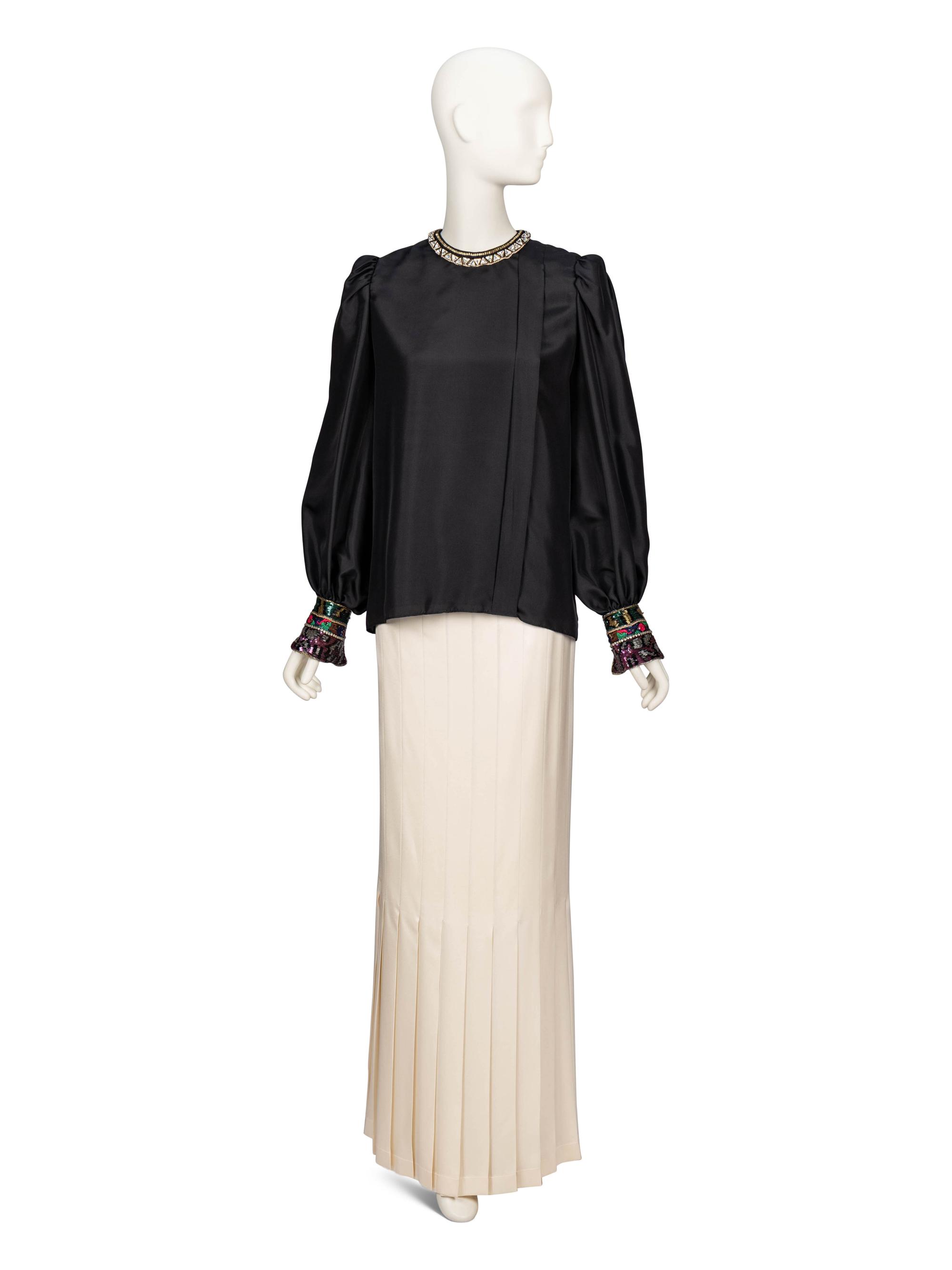 Two Vintage Silk Blouses & A Chanel Silk Skirt