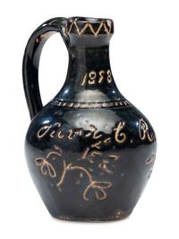 A William H. Rambo Albany Slip-Glazed and Incised Jug