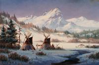 Winter in the Tetons Mountains