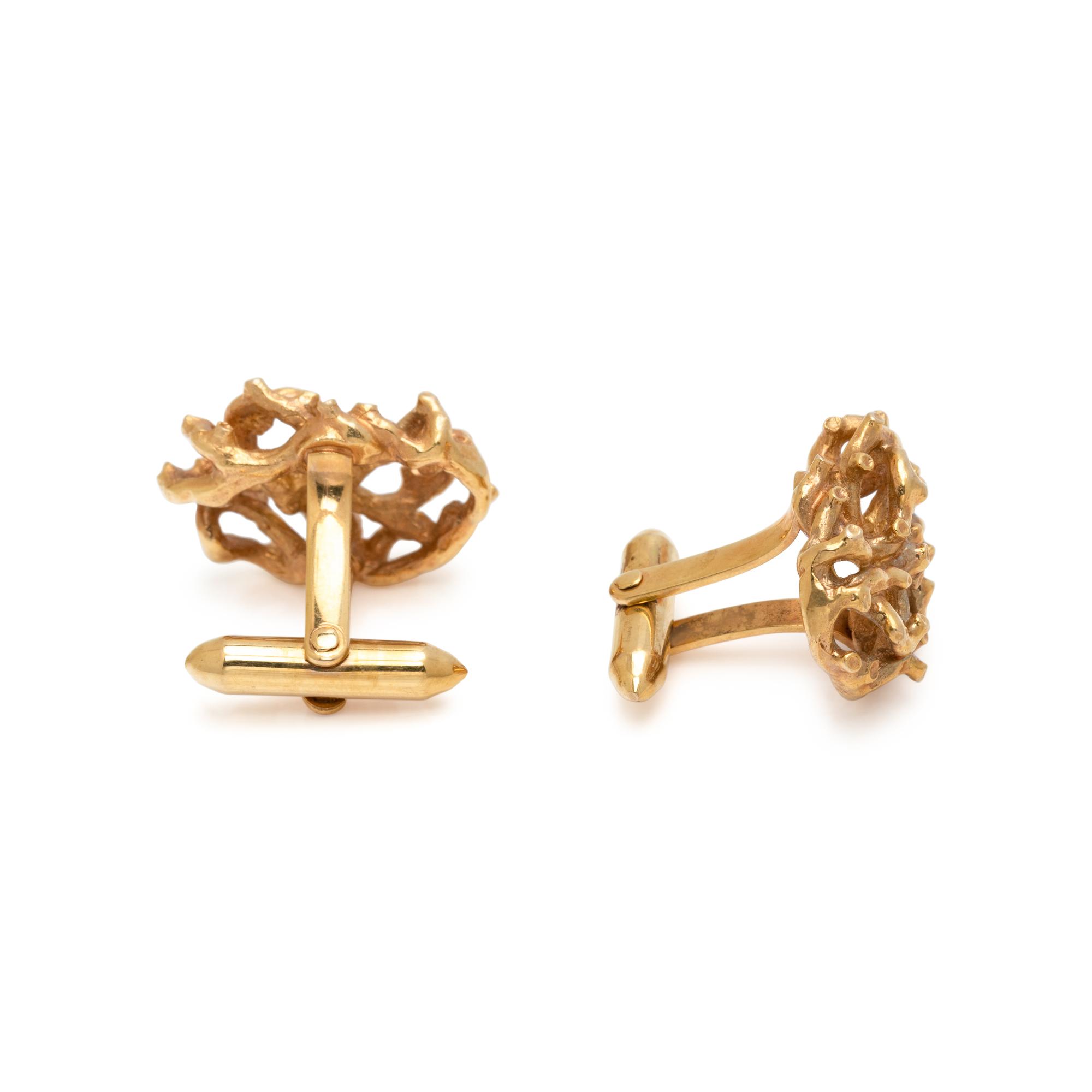 YELLOW GOLD CUFFLINKS