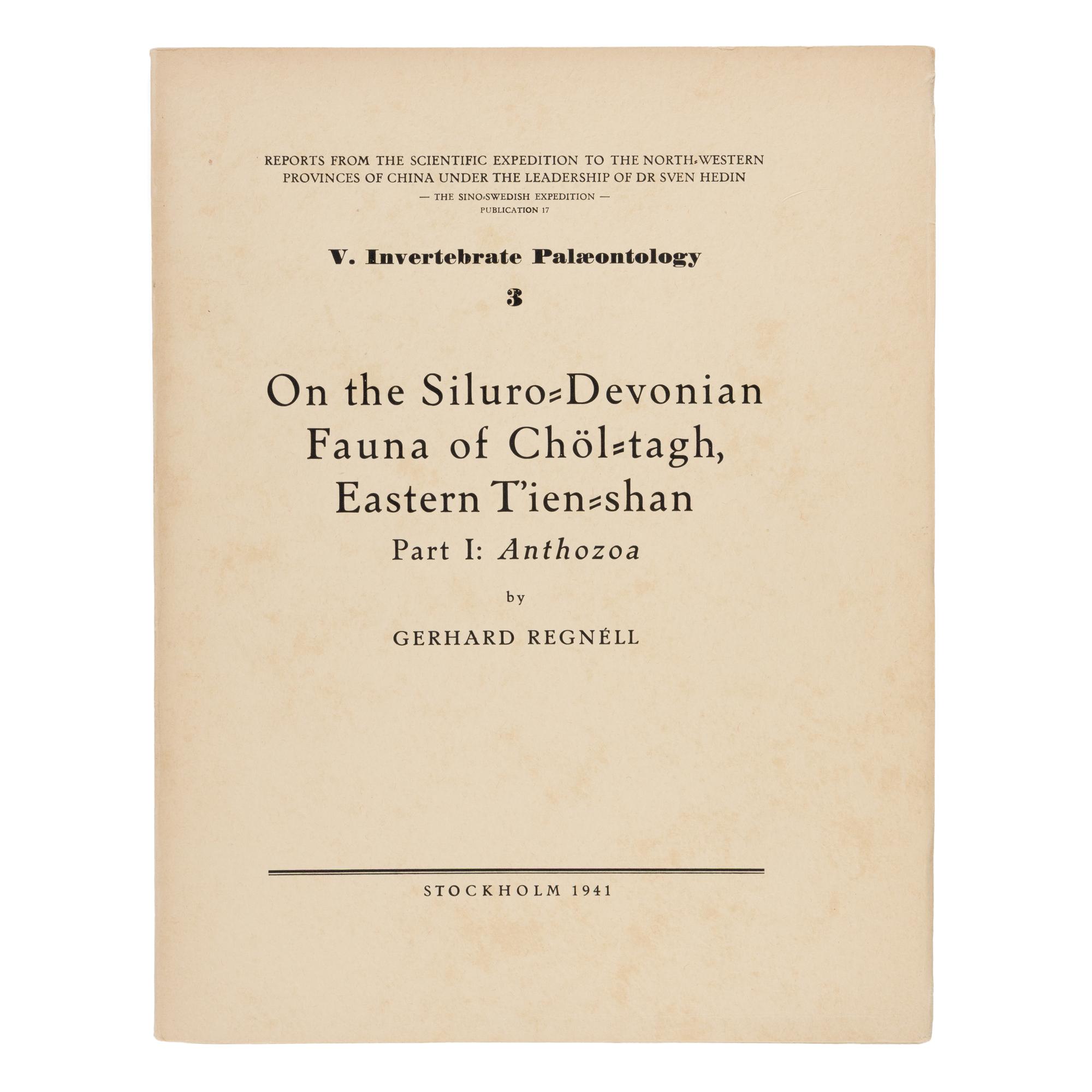 [Travel & Exploration]. (Hedin, Sven). Reports from the Scientific Expedition to the North-Western Provinces of China Under the Leadership of Dr. Sven Hedin