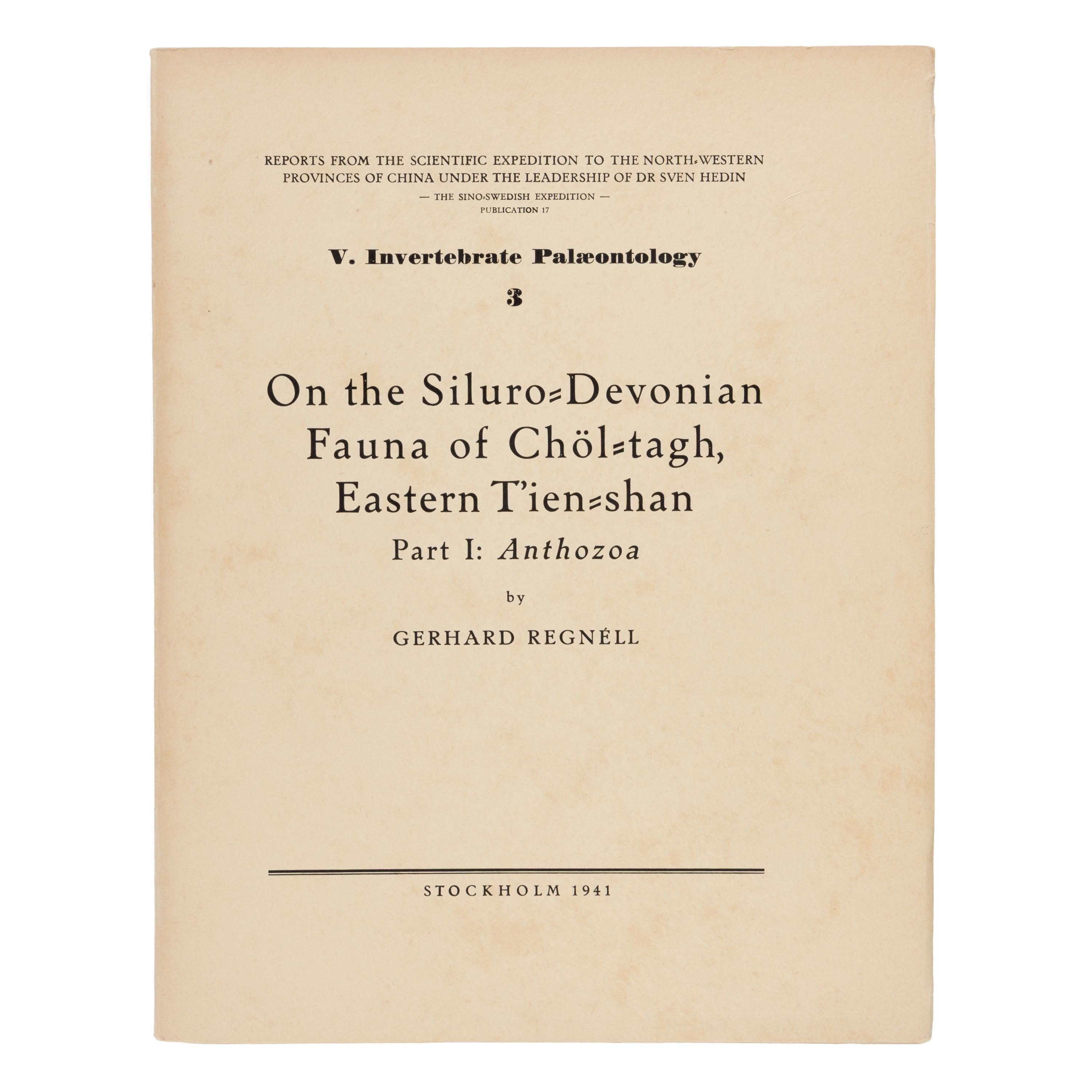 [Travel & Exploration]. (Hedin, Sven). Reports from the Scientific Expedition to the North-Western Provinces of China Under the Leadership of Dr. Sven Hedin