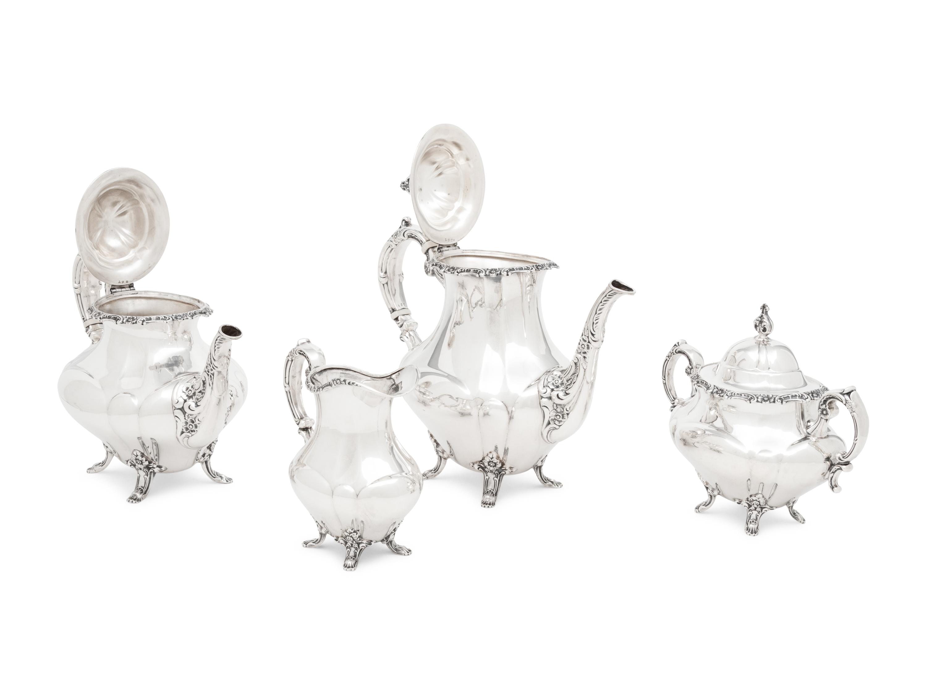An American Silver Four-Piece Tea and Coffee Service