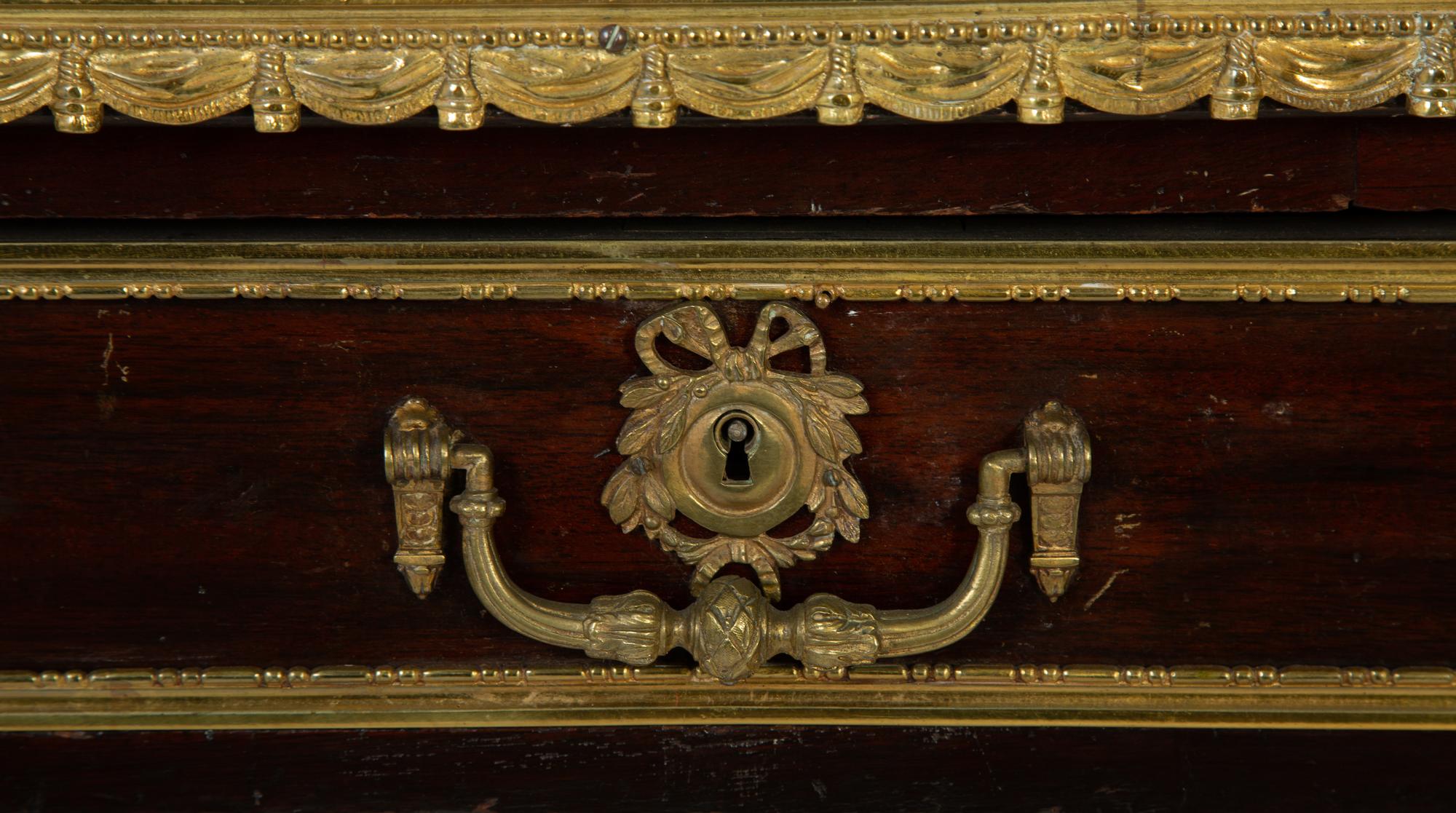 A Louis XVI Style Gilt Bronze Mounted Writing Desk — 19TH/20TH CENTURY